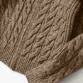 thumbnail image 4 of Gubotare Boys Cardigan Sweater Full Zip Knitted Thicken Coat Soft for Fall Winter Size 9-10 (Coffee,9-10 Years), 4 of 6