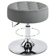 thumbnail image 5 of Furniliving Velvet Tufted  Vanity Stool Adjustable Makeup Chairs Swivel Round Ottoman,Grey, 5 of 7