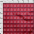 thumbnail image 2 of oneOone Silk Tabby Fabric Leaves & Lotus Block Printed Fabric 1 Yard 42 Inch Wide, 2 of 4