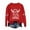 Red, variant on Sakmal Cute No Hoodie Womens Sweatshirts Green Pullover Sweatshirts Casual Cartoon Fall Clothes 2025