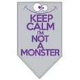 thumbnail image 3 of Pet and Dog Bandana Screen Printed, "Keep Calm, I'm Not A Monster", 3 of 10