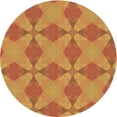 thumbnail image 1 of Ahgly Company Tapis Rond Lavable en Machine Intérieur Transitionnel Orange Rouge Orange, 7 Pieds Rond, 1 of 7
