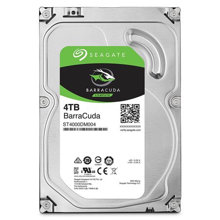 Seagate 4TB BarraCuda SATA 6Gb/s 256MB Cache 3.5-Inch Internal Hard Drive (ST4000DM004) Single Pack