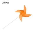 thumbnail image 3 of 25pcs 15" x 7.5" Molinos de Viento para el Jardín con 4 Hojas Molinillos de Viento a Prueba de Viento y Agua con Estacas para Decoración de Patio Color Naranja, 3 of 6