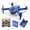 Blue, variant on Wefone M4 Foldable Drone with Screen on Controller, HD Camera, Obstacle Avoidance, Optical Flow, Brushless Motor, Under 249g, 2 Batteries, Black
