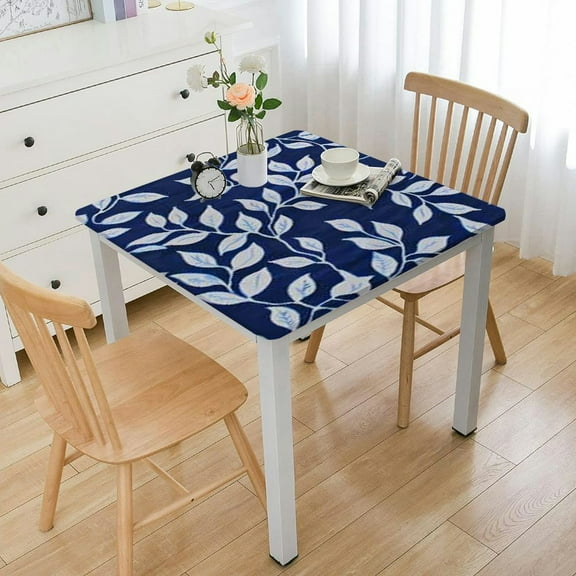 HAOXIT Tablecloths for Rectangle Tables Leaf Embroidered Table Cloths for Kitchen Dinning Table white