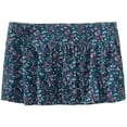 thumbnail image 2 of Aeropostale Jupe Mini en Velours Côtelé à Fleurs pour Femmes, Bleu, Petit, 2 of 2