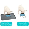 thumbnail image 6 of Silicone Waterproof Dog Cat Pet Feeding Mats, Non Slip, Easy Clean Pet Dog Cat Bowl Mats Placemat 18.5" x 11.5"Gray, 6 of 7