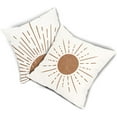 thumbnail image 6 of Brown Boho Pillow Covers 16x16 Inch Pack of 2 Bohemian Sun Sunrise Decorative Outdoor Throw Pillow Covers Farmhouse Pillowcase Square Linen Cushion Cover for Bedroom Sofa Couch Home Decor, 6 of 6