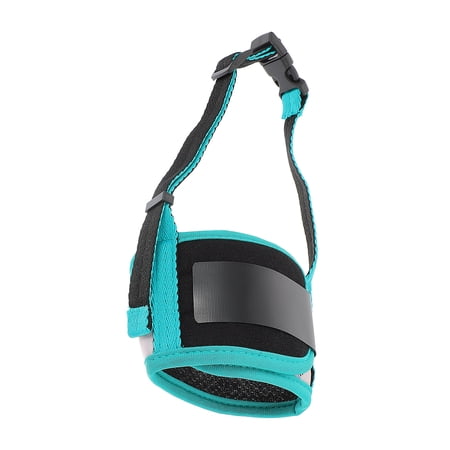 Green Polyester Dog Muzzle Adjustable Fit Breathable Anti Biting Pet Supply