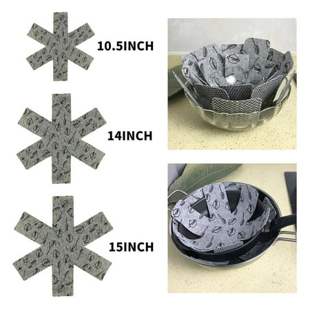 

Doublelift Contemporary Home Divider Pads Pot and Pan Protectors Keep Kitchenware of Scratches Set of 12 for Family