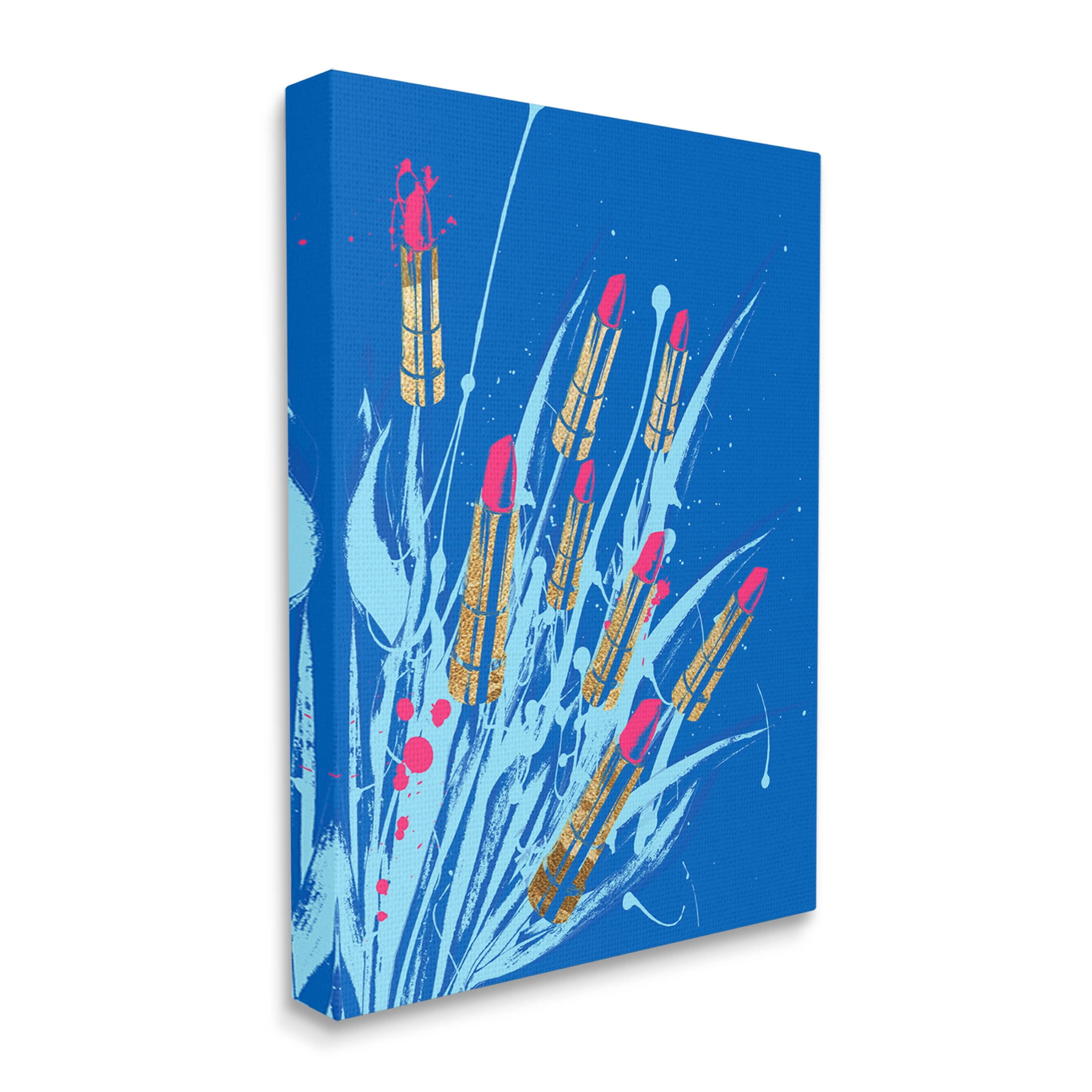 Stupell Industries Vivid Glam Lipstick Arrangement Graphic Art Gallery Wrapped Canvas Print Wall Art, Design by Lil' Rue