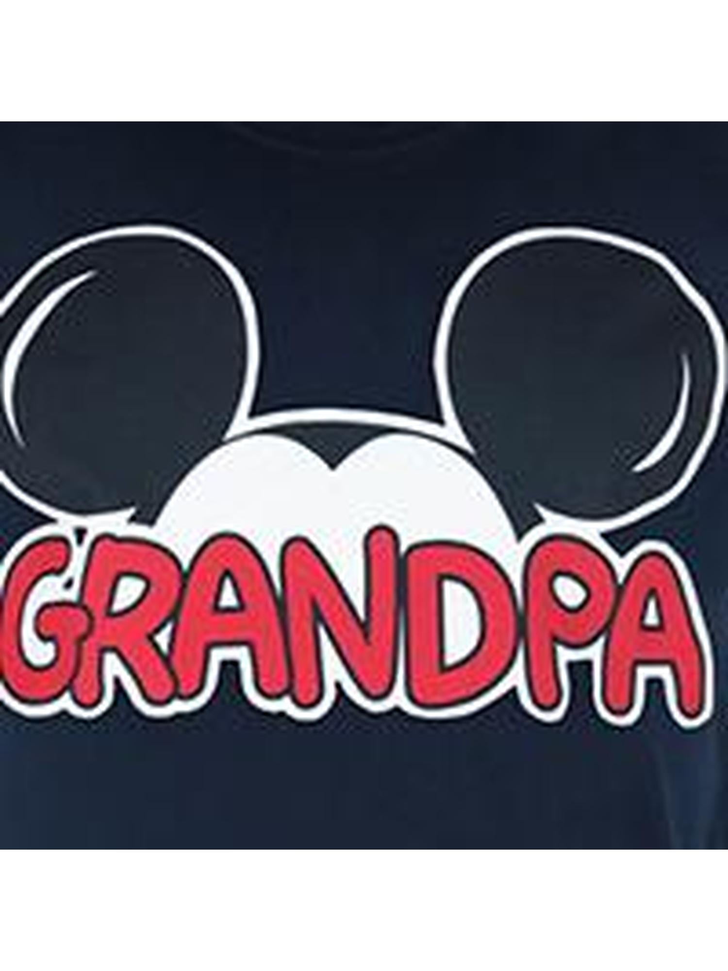 Disney Mickey Grandpa Family Navy Adult Mens Tee Shirt
