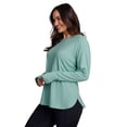 thumbnail image 4 of RBX Active Women's Plus Size Super Soft Yoga Long Sleeve Tunic Top, 4 of 5