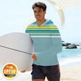 thumbnail image 2 of Riecok Sun Protection Clothing Men Long Sleeve Pullover Lightweight Breathable Hooded Shirts Workout Fishing Outerwear Coffee 2XL, 2 of 6