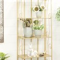 thumbnail image 3 of DecMode Light Gray Porcelain Ceramic Indoor Outdoor Planter with Attached Saucer, Set of 3 8", 6", 5"H, 3 of 10