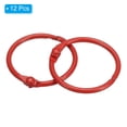 thumbnail image 3 of Unique Bargains 30mm Loose Leaf Binder Rings, 12 Pack 2.2mm Metal Flash Card Book Binding Rings for Key Chain Card, Red, 3 of 7