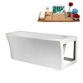 thumbnail image 2 of 67" Streamline B-368-129-BNK Soaking Freestanding Tub and Tray With Internal Drain in Brushed Nickel, 2 of 9