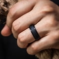thumbnail image 3 of ThunderFit Silicone Rings for Men, Stepped Edge Rubber Wedding Bands, 3 of 6