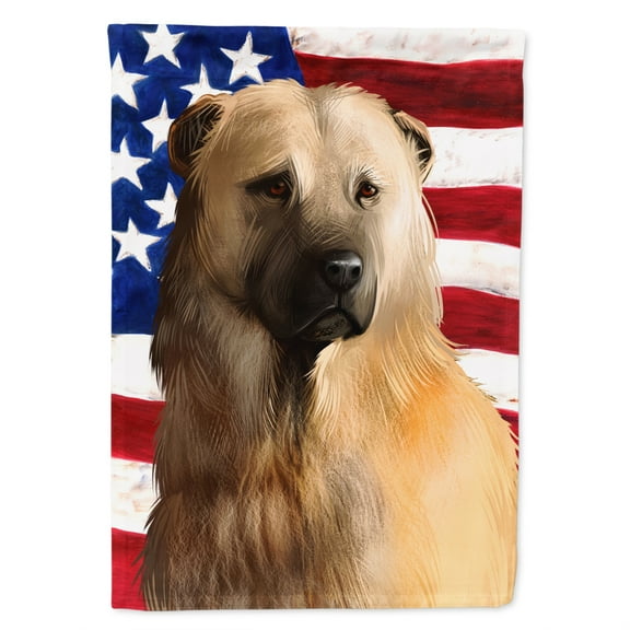 Afghan Shepherd American Flag Garden Flag