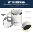 thumbnail image 2 of RTIC Essential 12 oz Ceramic Lined Leak-Resistant Lid Coffee Mug, White, 2 of 7
