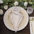 Efavormart 5 Pack Beige Shimmer Sequin Dots Polyester Dinner Napkins, Reusable Sparkle Glitter ...