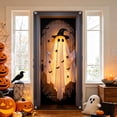 thumbnail image 4 of Halloween Door Cover 35x72 Inch, Spooky Glowing Ghost Door Banner, Front Porch Hanging Curtain Decor for Party Wall, 1 Pack, 4 of 6