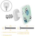 thumbnail image 2 of 4 Pieces Set Drawer Pulls Handle Square Wardrobe Cabinet Knobs with Stainless Steel Screws Furniture Kitchen Decor, 2 of 5