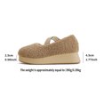 thumbnail image 4 of Hinvhai Women's Fuzzy Loafers Slip On Shoes Winter Comfortable Plush Lined Flat Moccasins Indoor Outdoor House Shoes Khaki 9(42), 4 of 8