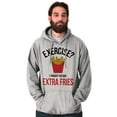 thumbnail image 5 of Exercise You Said Extra Fries Foodie Hoodie Sweatshirt Women Men Brisco Brands L, 5 of 6