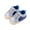 Blue, variant on Quaouag Baby Boys Girls Pu Leather Hard Bottom Walking Sneakers Toddler Rubber Sole First Walkers Infant Slippers Crib Shoes