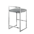 thumbnail image 4 of Inspired Home Tevin  Gold Base Upholstered  Counter Stool, (sets of 2), Grey, 4 of 7