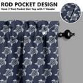 thumbnail image 5 of Kitchen Curtains 24 Inch Short - 3 Panel Set, Hawaiian Sea Turtle Ocean Design, Tropical Underwater Marine Life Print, Rod Pocket Window Curtain, Easy Wash, 5 of 6