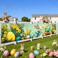 thumbnail image 3 of Gytml Easter Banners For Outside Garden, Large Long Spring Bunny Banner Egg Hunt Decorations Butterfly Flower For Indoor Easters Theme Party Rustic Lawn Sign D-250x50cm, 3 of 6