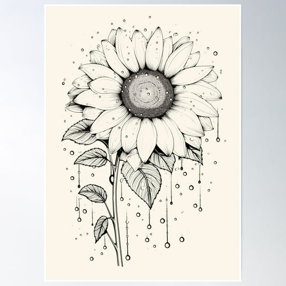 Minimalist Aesthetic Floral Design – Line Drawing Vibes Poster Wall Art, Modern Wall Decor, 8x12 UNFRAMED