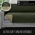 thumbnail image 4 of Original Patent Pending Reversible Large Sofa Protector, Many Colors, Seat Width to 70 Inch, Furniture Slipcover, 2 Inch Strap, Couch Slip Cover Throw for Pet Dogs, Cats, Hunter Green Sage, 4 of 8