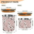 thumbnail image 3 of White Cherry Blossom Flower Floral Airtight Coffee Bean Canister 30oz Food Storage Containers with Lids For Gournd, Tea, Sugar, Flour, Rice, Cereal, Candy Cookie Jar, 3 of 8