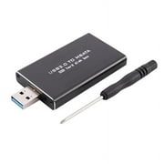 2X USB3.0 to MSATA Case Hard Disk Adapter M2 SSD External HDD Box HDD Case