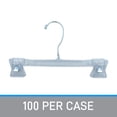 thumbnail image 5 of SSWBasics Break-Resistant 10 Inch Skirt Hanger Case of 100 - Clear Plastic Clip Hangers for Pants  Durable and Reliable Storage Solution, 5 of 5