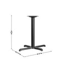 thumbnail image 5 of Flash Furniture Beverly 23.75" x 30" Restaurant Table X-Base with 3" Dia. Table Height Column, Black, 5 of 9