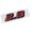Red bright black, variant on Car Body Accent Badge 2.8 Raised ABS Trunk Adhesive Back Exterior Number Trim for Clean Replacement Detail