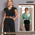 thumbnail image 5 of Zhengup 4 Women Wide Elastic Waist Belt for Dress Vintage Stretch Cinch Belt Retro Buckle, 5 of 7