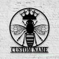 thumbnail image 2 of Craftnamesign Custom Queen Bee Metal Wall Art LED Light, Personalized Beekeeper Name Sign, 2 of 5
