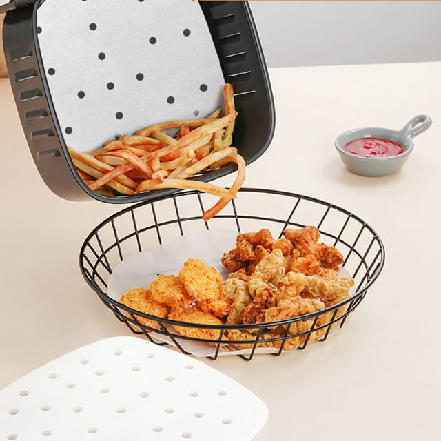 Four à Haute Température, Friteuse à Air Chaud, Papier Huilé, Plateau de Rôtissage, Plateau de Friteuse à Air pour Four, Grand Plateau de Friteuse à Air pour Four