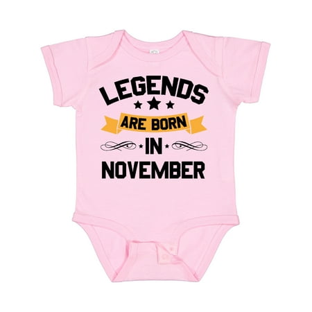 

Inktastic Legends Are Born in November Gift Baby Boy or Baby Girl Bodysuit