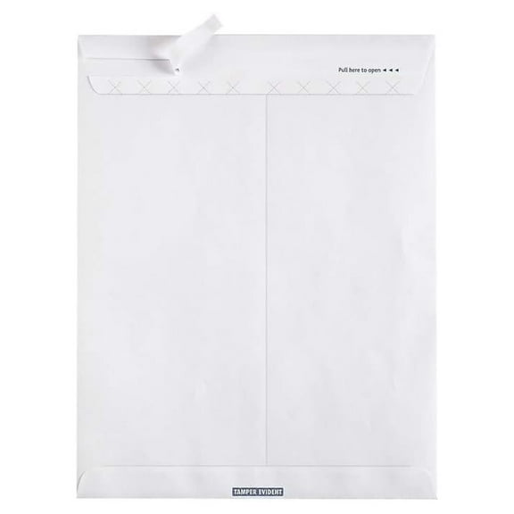 Catalog Mailing Envelopes, QuickStrip EasyClose Peel & Seal, Tamper-Evident Security-Tinted, 10 x 13 Inch, 100-Pack, White