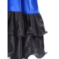 thumbnail image 6 of TiaoBug Women's Flamenco Dance Skirt Ruffled Irregular Hem Full Circle Swing Long Skirt for Tango Salsa Cha Cha Royal Blue M, 6 of 7