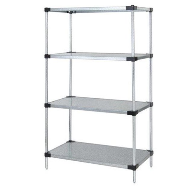 Unité d'Étagères Solide en Acier Galvanisé à 4 Tablettes 21 x 24 x 54 Po