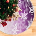 thumbnail image 5 of FMSHPON Violet Christmas Snowflake Xmas Christmas Tree Skirt Stand Mat for Holiday Party Decoration Indoor Outdoor 48 inches, 5 of 6