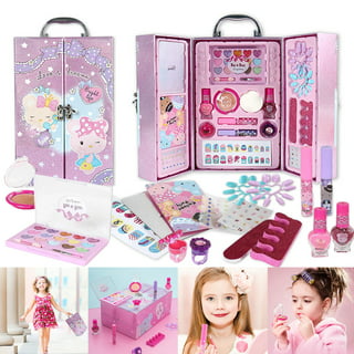 Relax Washable Makeup Girls Toy - Kids Makeup Kit for Girls, Non Toxic Make Up Set, Little Girls Makeup Kit for Toddler Children Princess, Christmas